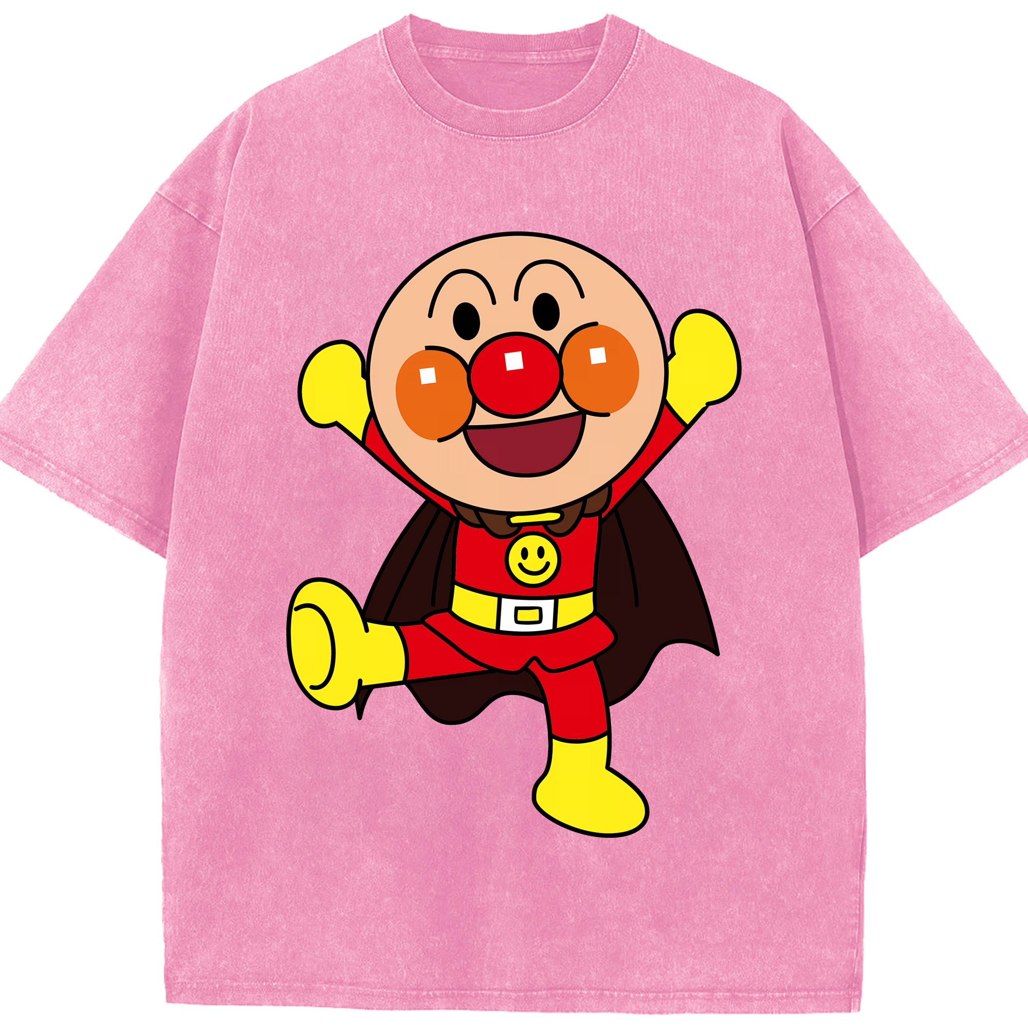 （画像用） アンパンマン Anpanman 綿100% ヴィンテージ風 半袖Tシャツ（フロントプリント）